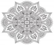 Coloriage mandala zen antistress difficile