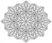 Coloriage mandala zen antistress fleurs