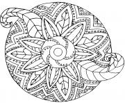 Coloriage mandala metal vegetal