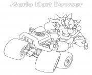 Coloriage Bowser Mario Kart Nintendo