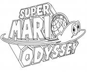 Coloriage Super Mario Odyssey Logo Nintendo