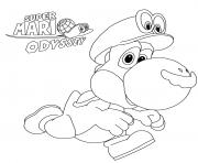 Coloriage Super Mario Odyssey Yoshi Nintendo