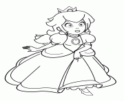 Coloriage princess super mario daizy