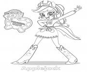 Coloriage Equestria Girls Applejack