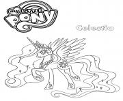 Coloriage Celestia My Little Pony