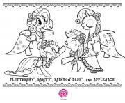 Coloriage fluttershy rarity rainboy dash applejack