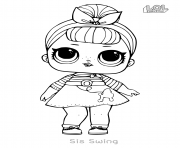 Coloriage Poupee LOL Surprise Doll Sis Swing