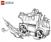 Coloriage lego garbage truck