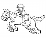 Coloriage lego horse