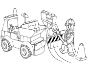 Coloriage lego junior dump truck