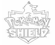 Coloriage pokemon shield logo