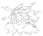 Coloriage Solgaleo Pokemon Legendaire