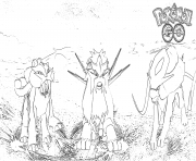 Coloriage pokemon go legendaire