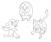 Coloriage Pokemon Soleil Lune Starters