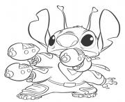 Coloriage dessin de stitch en couleur