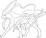 Coloriage Suicune generation 2