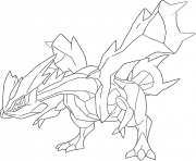 Coloriage Kyurem trio Yin Yang Qi generation 5