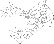 Coloriage Yveltal XY Trio de la vie Generation 6