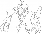 Coloriage Necrozma SL Pokemon cosmiques Generation 7