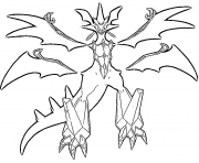 Coloriage Necrozma Pokemon cosmiques Generation 7