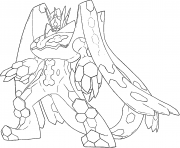 Coloriage Zygarde p Pokemon Generation 7