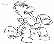 Coloriage Pile Poil le cheval de Woody