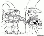 Coloriage Buzz l Eclair et Woody