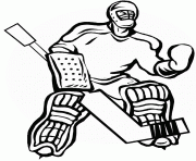 Coloriage gardien de hockey