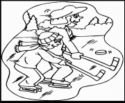 Coloriage hockey sur gazon