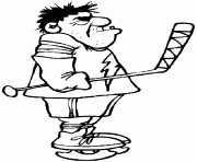 Coloriage un joueur de hockey sur glace pas commode