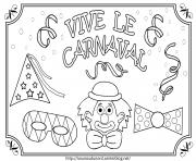 Coloriage vive le carnaval