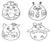 Coloriage animaux en forme de oeufs de paques