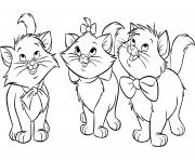 Coloriage chaton chats pour fille