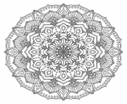 Coloriage intricate black mandala