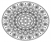 Coloriage mandala design points