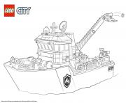 Coloriage Lego City Fire Boat