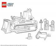 Coloriage Lego City Bulldozer Construction