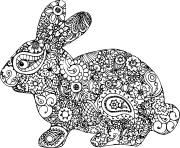 Coloriage paques lapin adulte difficile