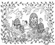 Coloriage complexe oeufs de paques par leen margot