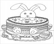 Coloriage lapin de paques adulte