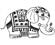 Coloriage elephant bollywood