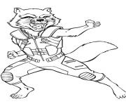 Coloriage avengers endgame rocket kung fu les gardiens de la galaxie