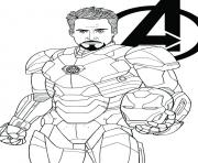 Coloriage avengers endgame iron man tony stark