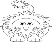 Coloriage cartoon lion