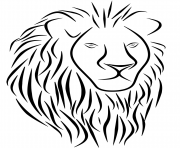 Coloriage lion tattoo