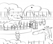 Coloriage zoo animals