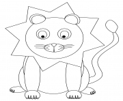 Coloriage cartoon lion