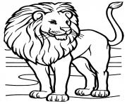 Coloriage lion dafrique sauvage