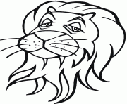 Coloriage tete dun lion