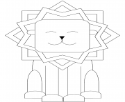 Coloriage happy lion